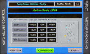 Auto-adjust for case forming and sealing solutions 